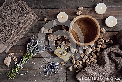 Healthy lavender aromas for wellness Stock Photo