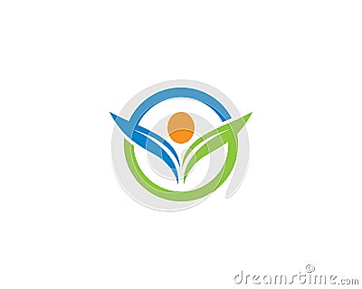 Healthy life logo template Vector Illustration