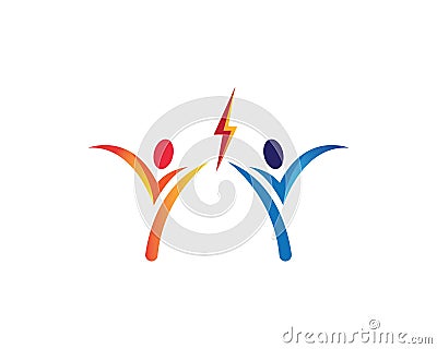 Healthy Life people Logo template Vector Illustration