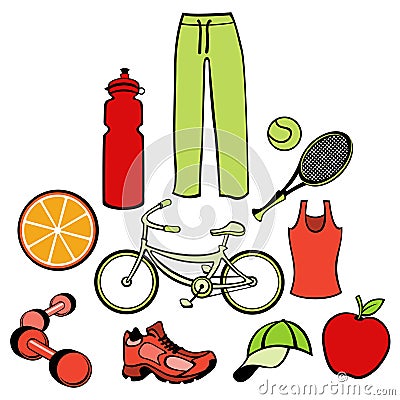 Healthy life style Vector Illustration