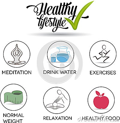 Healthy life symbol Vector Illustration