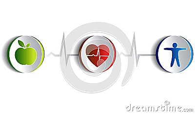 Healthy lifestyle artistic design Vector Illustration