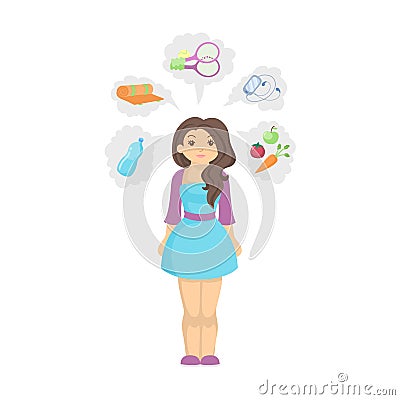 Healthy lifestyle concept. Vector Illustration