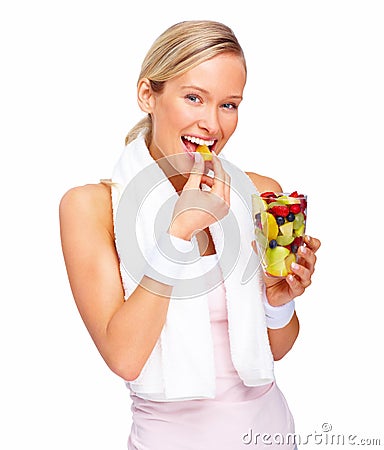 https://thumbs.dreamstime.com/x/healthy-lifestyle-fit-young-woman-eating-fruit-7666544.jpg