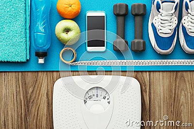 Healthy lifestyle and weight loss Stock Photo