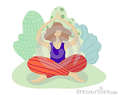 Yoga girls vector Vector Illustration