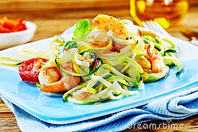 Healthy low carbohydrate seafood starter Stock Photo