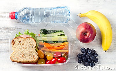 Healthy lunch box Stock Photo