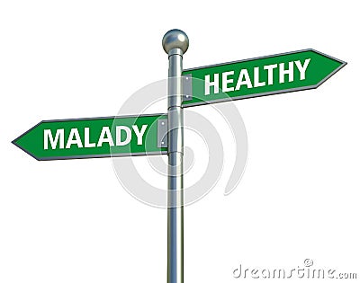Healthy or malady Stock Photo