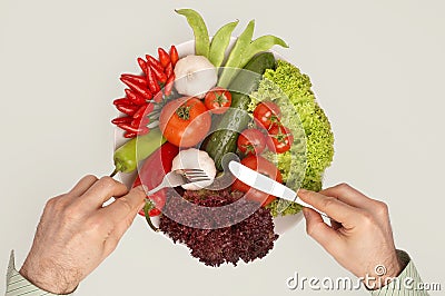 Healthy meal with clipping path - Mahlzeit Stock Photo