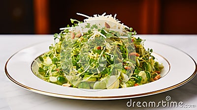 A healthy microgreens salad Stock Photo