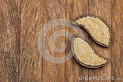 Organic white millet seeds - Healthy Cereal Stock Photo