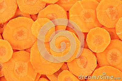 Healthy natural food, background. Carrots slices. Stock Photo