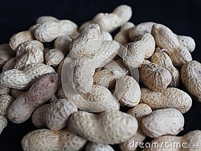 Healthy natural peanuts tasty food delicious dried fruit shell Stock Photo
