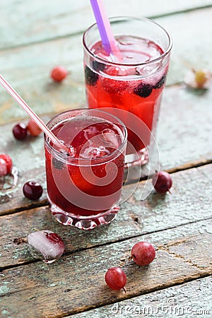 Healthy non alcoholic beverage sangria. Refreshing cold drink of Stock Photo