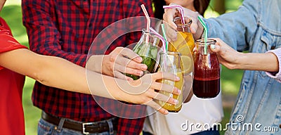 Healthy nutrition. Friends drinking detox tea Stock Photo