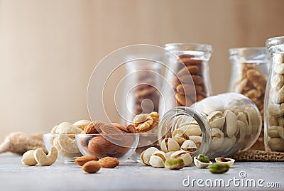 Healthy nuts Stock Photo