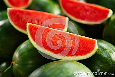 Healthy Organic Food. Watermelon Slices. Nutrition, Vitamins. Fr Stock Photo