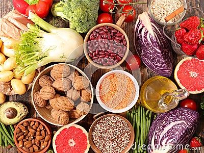 Healthy organic products Stock Photo