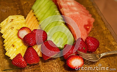 Healthy Party Fruit Buffet Stock Photo