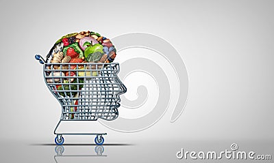 Healthy Shopper Cartoon Illustration