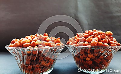 healthy soaked black grams in bowl closeup image Stock Photo