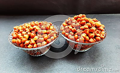 healthy soaked black grams in bowl closeup image Stock Photo