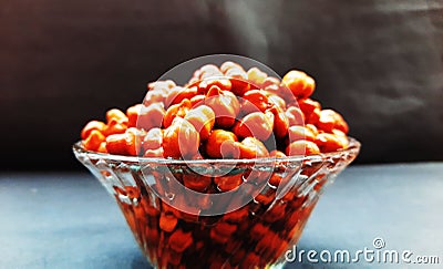 healthy soaked black grams in bowl closeup image Stock Photo