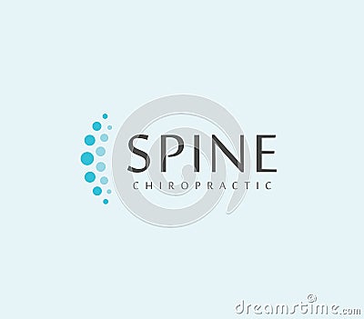 Healthy spine clinic logo concept. Chiropractic and Orthopedic clinic logo template. Sign for spine massage, mri Vector Illustration