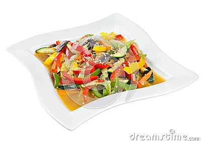 Healthy steamed vegetables Stock Photo