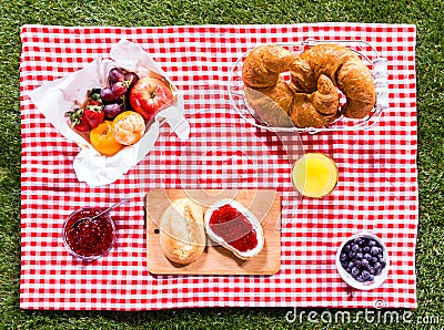 Healthy summer picnic Stock Photo