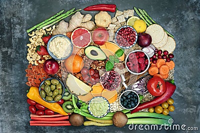 Healthy Super Food for Fitness Stock Photo