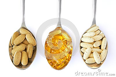 Healthy Supplements Stock Photo