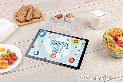 Healthy Tablet Pc compostion concept Stock Photo