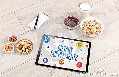 Healthy Tablet Pc compostion concept Stock Photo