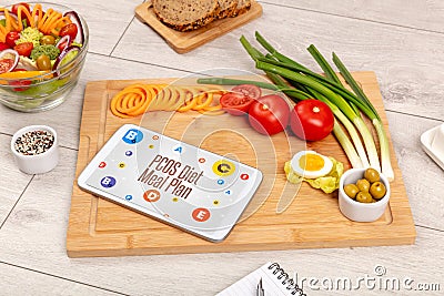 Healthy Tablet Pc compostion concept Stock Photo