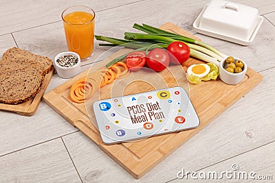 Healthy Tablet Pc compostion concept Stock Photo