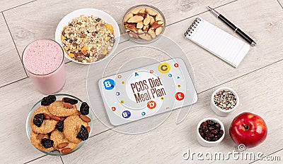 Healthy Tablet Pc compostion concept Stock Photo