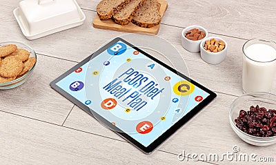 Healthy Tablet Pc compostion concept Stock Photo