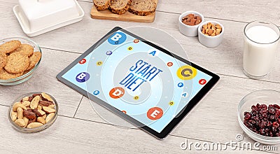 Healthy Tablet Pc compostion concept concept Stock Photo