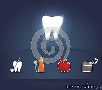 Healthy tooth care Vector Illustration