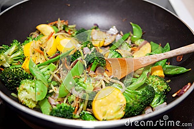 Healthy Vegetable Stir Fry Stock Photo