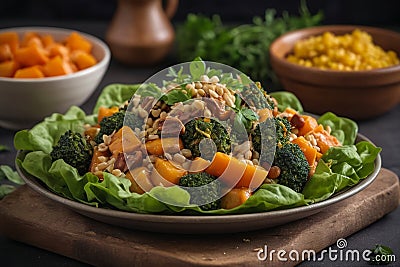 Healthy vegetarian appetizer asian style meal Stock Photo