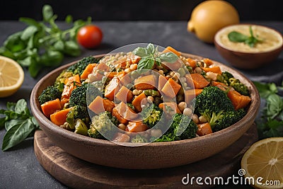 Healthy vegetarian appetizer asian style meal Stock Photo
