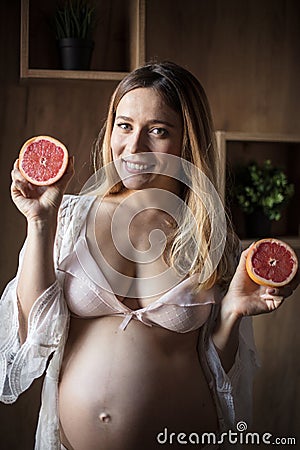 Healthy vitamin for me and baby Stock Photo