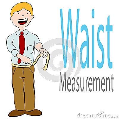 Healthy Waist Measurement Vector Illustration