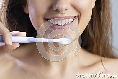 For healthy white teeth Stock Photo