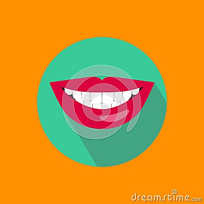 Healthy white teeth Vector Illustration