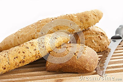 Healthy wholewheat buns Stock Photo
