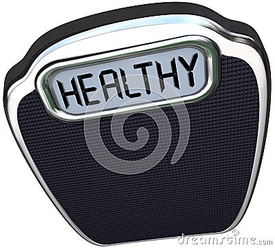 Healthy Word Scale Wellness Health Care Lose Weight Stock Photo